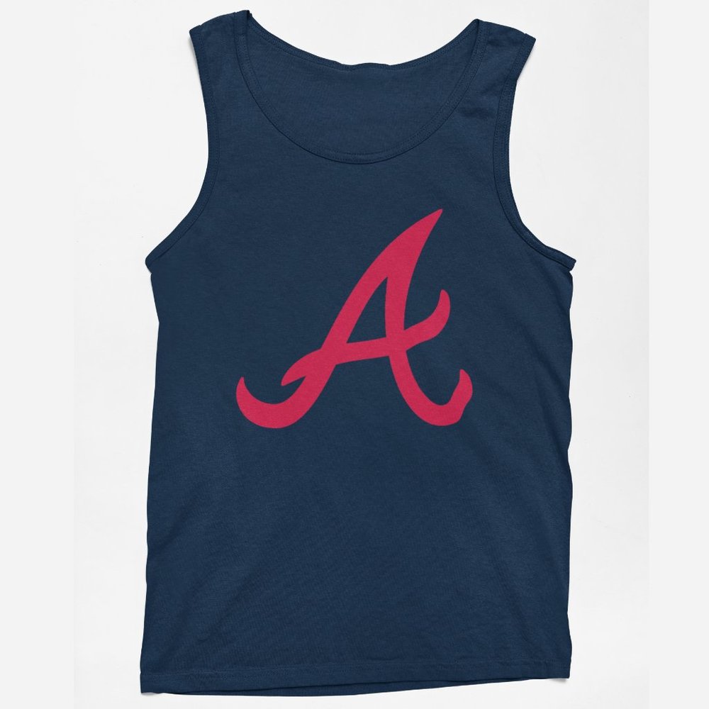 NEW Atlanta Braves A Logo Tank Top NAVY